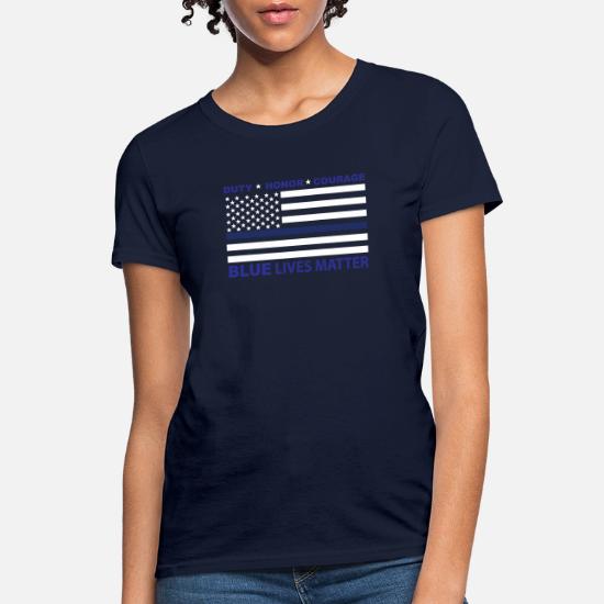BLUE LIVES MATTER DECAL' Women's T 